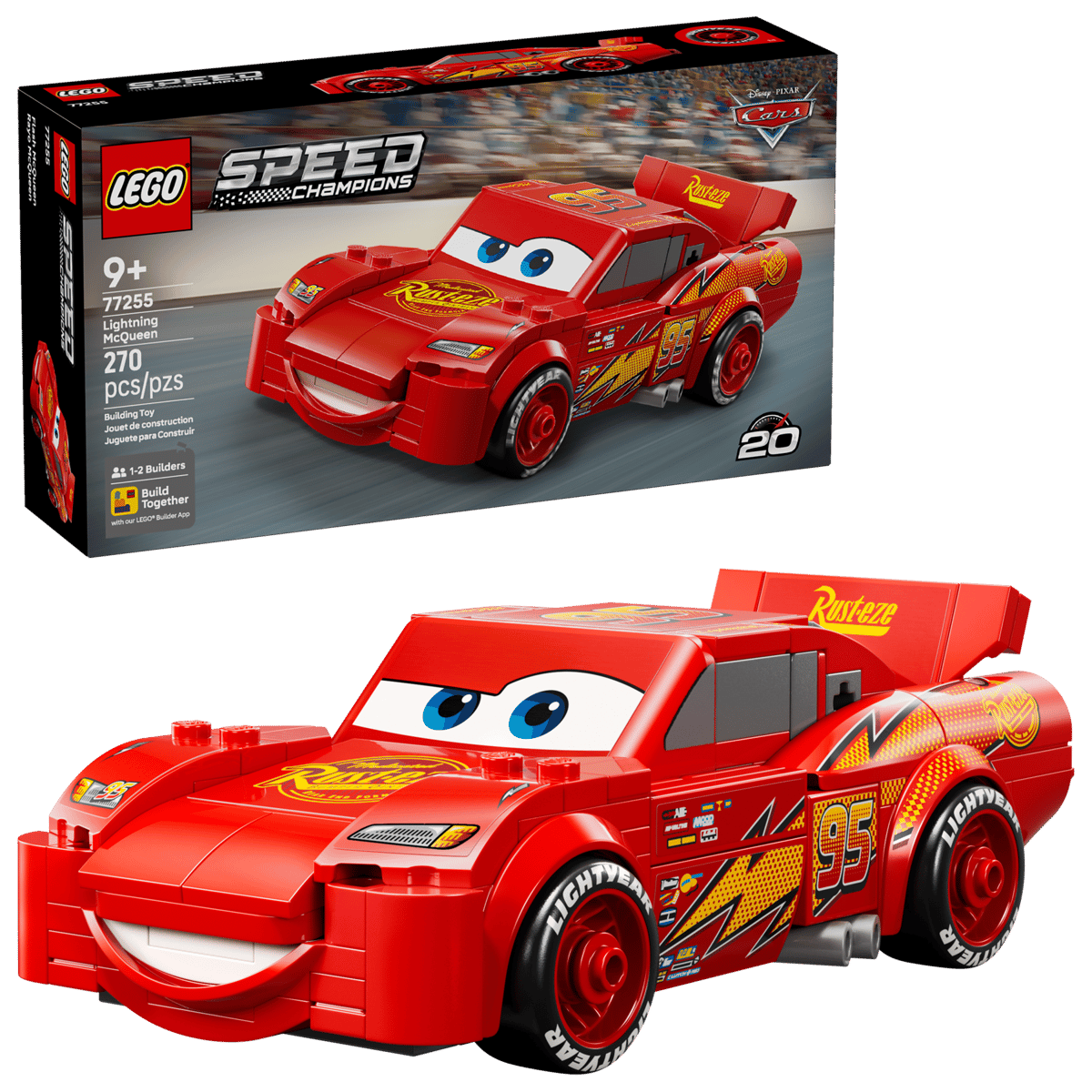 Construcciones Y Puzzles Lego Rayo Mcqueen rojo para niños