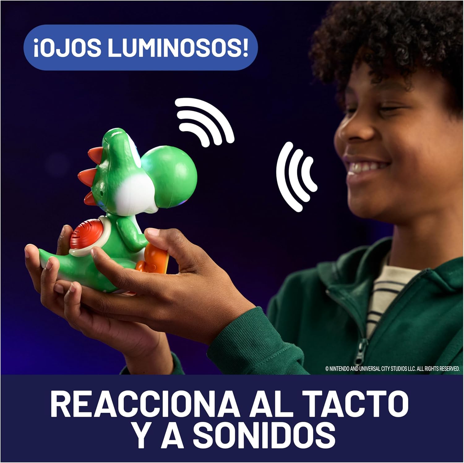 Figuras Y Minimundos Spin Master De La Película Super Mario Galaxy Yoshi Interactivo Con Luces Y Sonidos Que Sale Del Huevoi verde para niños