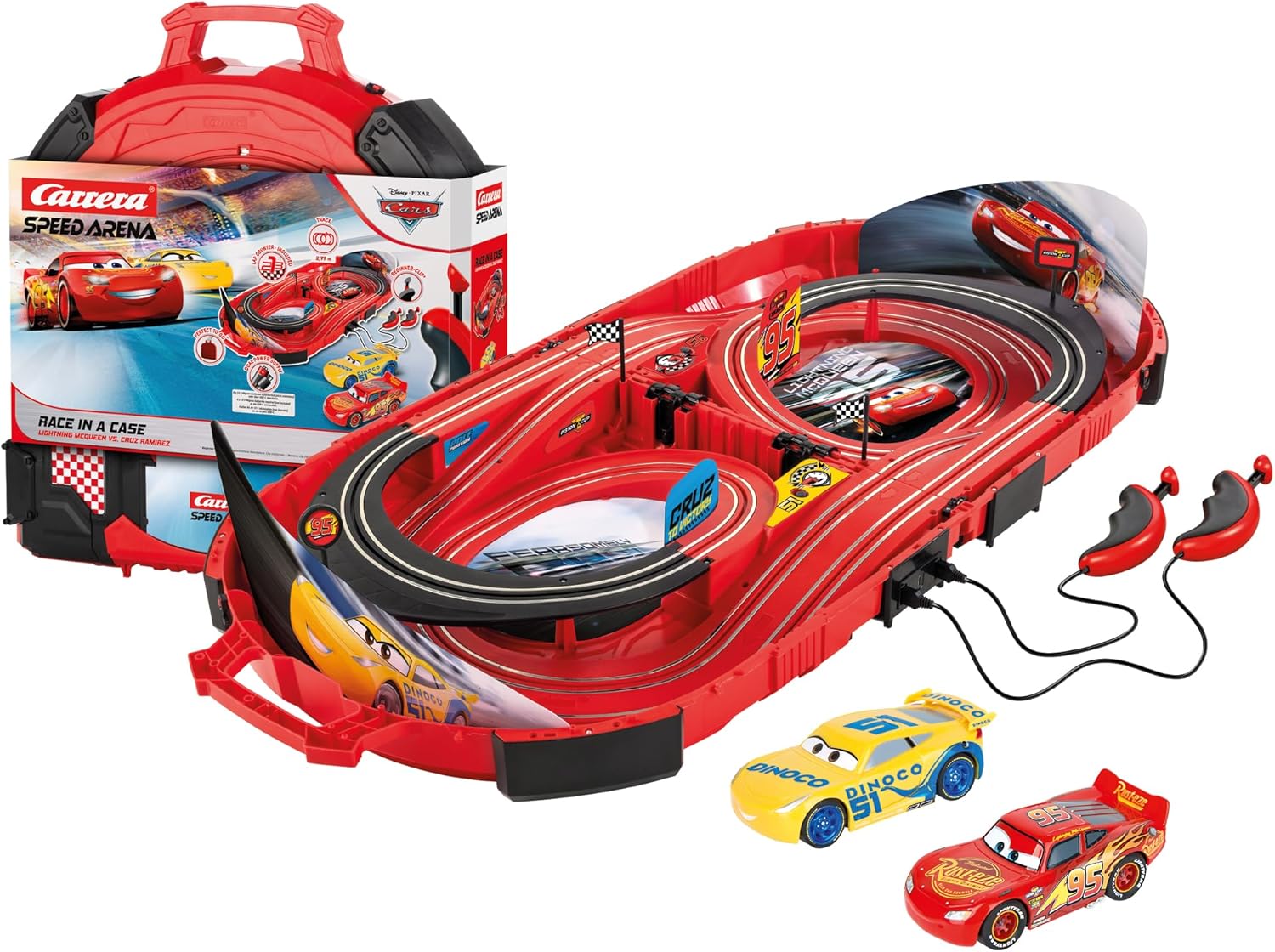 Vehículos Y Radiocontrol Carrera Disney - Pixar Cars Circuito Carrrera Speed Arena - Race In A Case multicolor para niños