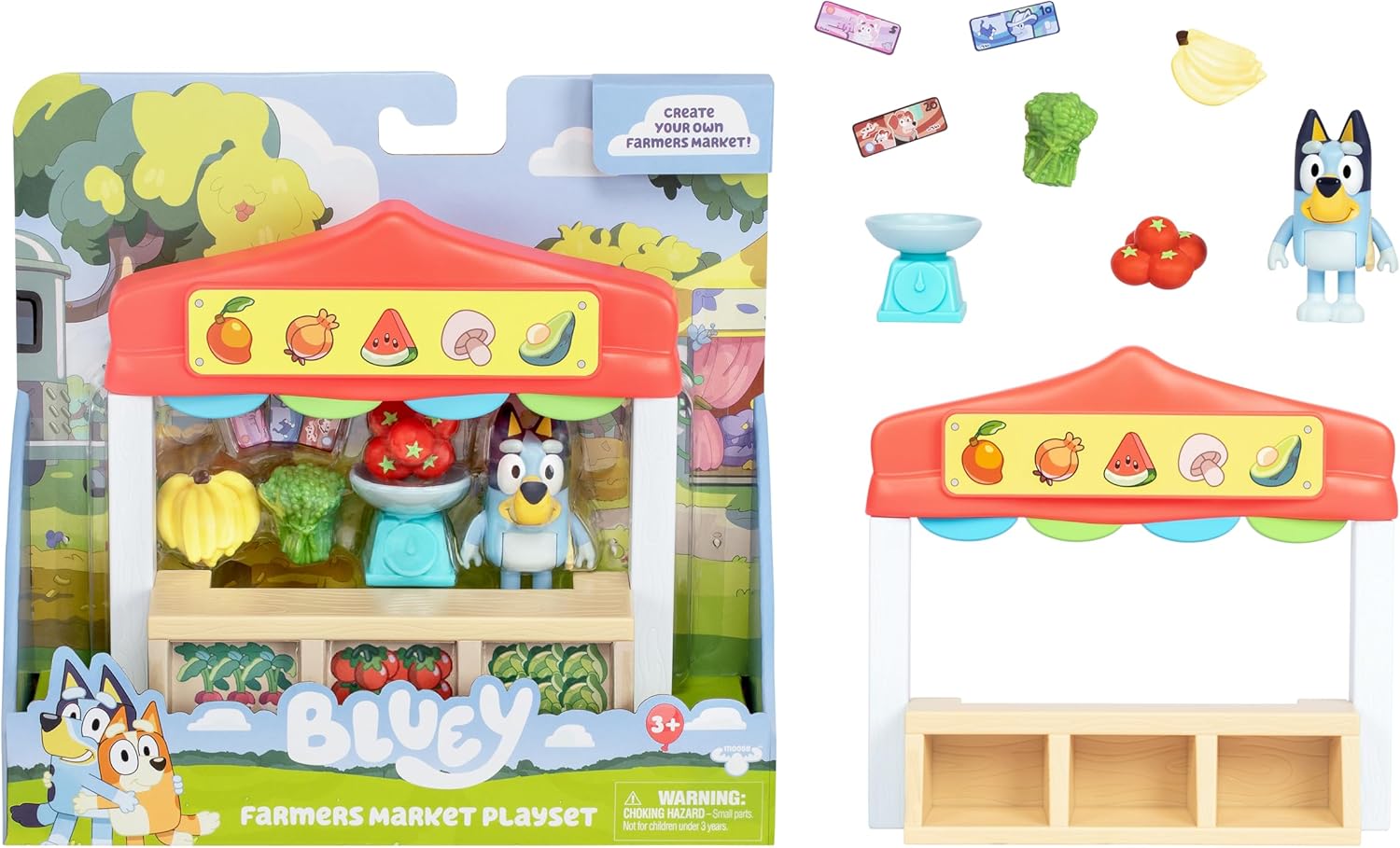 Figuras Y Minimundos Toy Planet Bluey Mini Playset Ice Cream Shop multicolor para niños