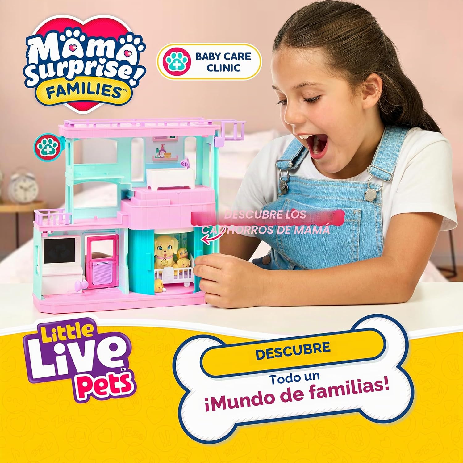 Figuras Y Minimundos Toy Planet Llp Hospital Veterinario Mama Surprise F multicolor para niños