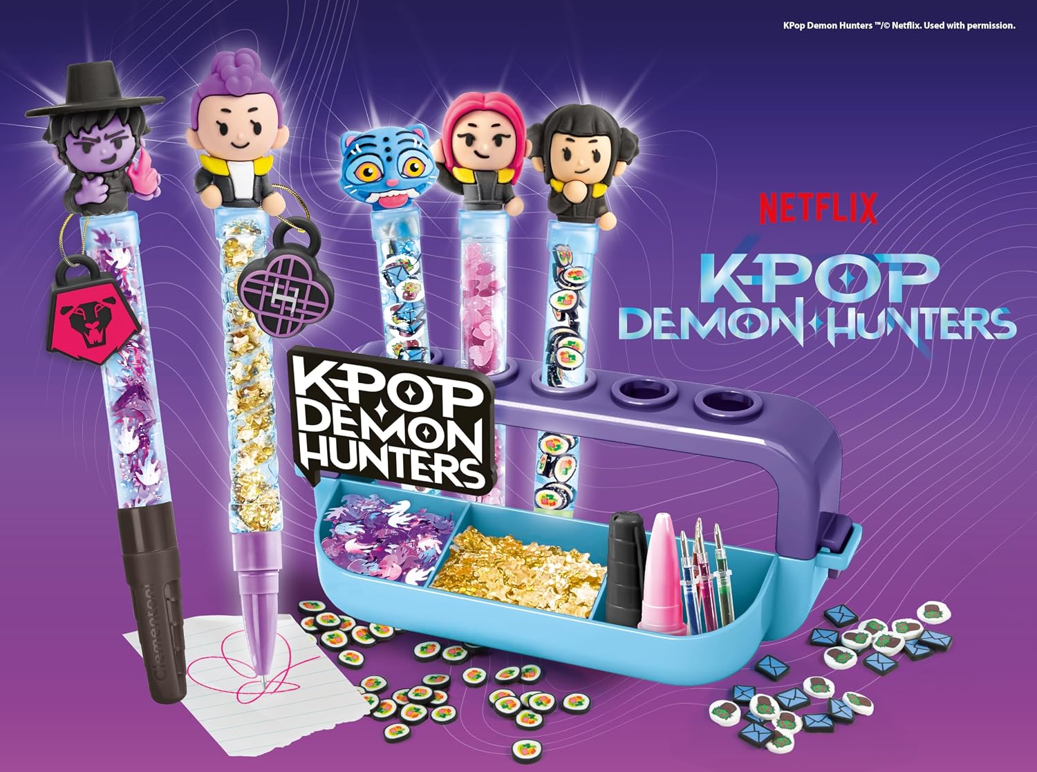 Juegos De Mesa Clementoni Create Your Pens Studio Kpop Demon Hunte multicolor para niños