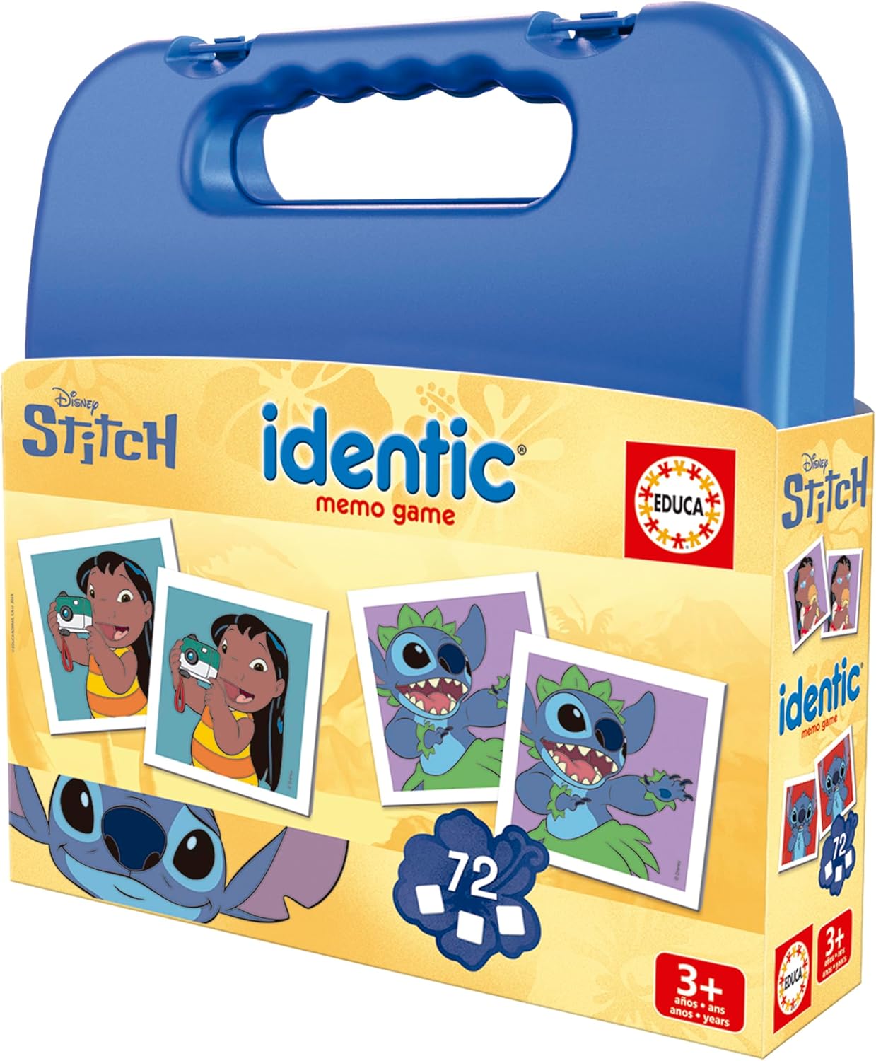 Juegos De Mesa Educa Disney Stitch Juego De Memoria En Maleta 72 Piezas multicolor para niños
