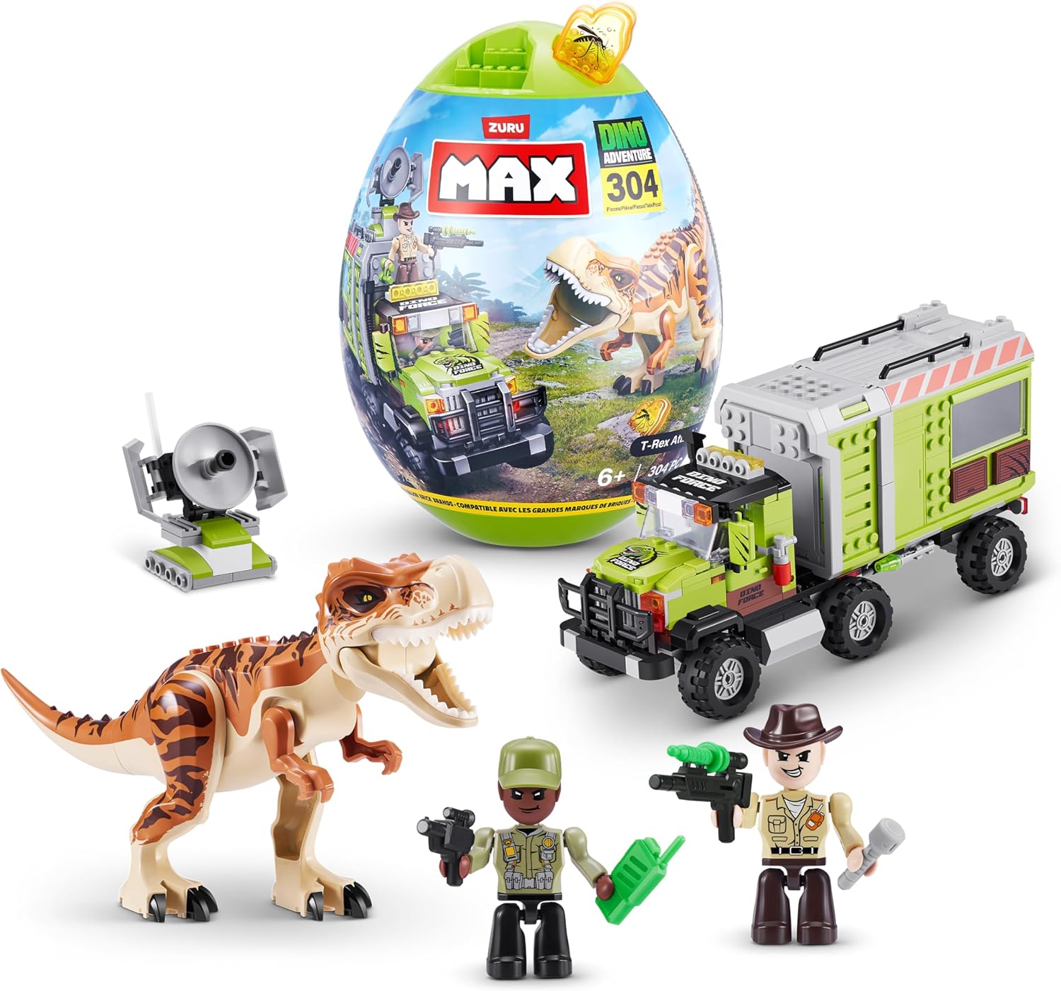 Figuras Y Minimundos Zuru Max Dino Aventura Huevo Sorpresa 310 Pzs multicolor para niños