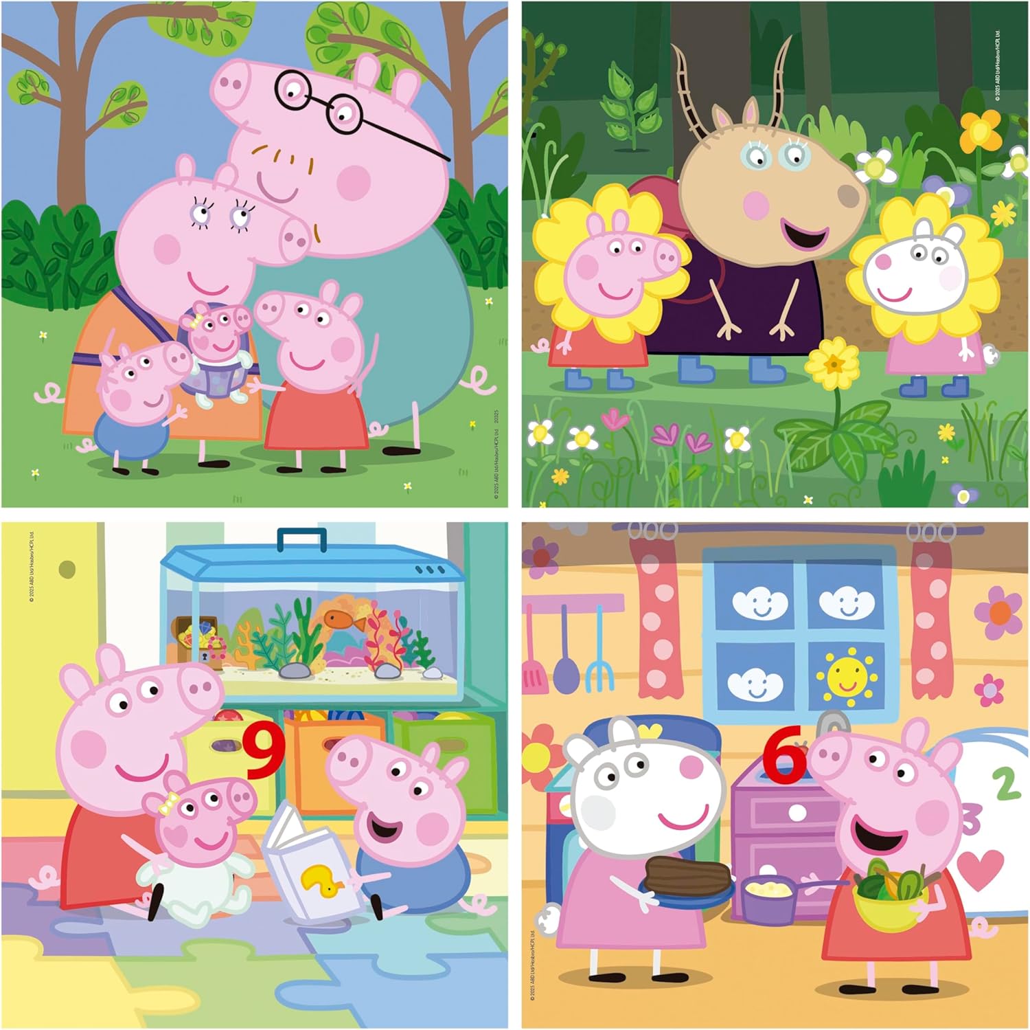 Construcciones Y Puzzles Educa Peppa Pig 4 Puzzles Progresivos 6-9-12-16 Piezas multicolor para bebe
