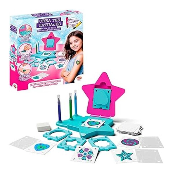 Juegos De Mesa Bizak Crea Tus Tatuajes multicolor para niños