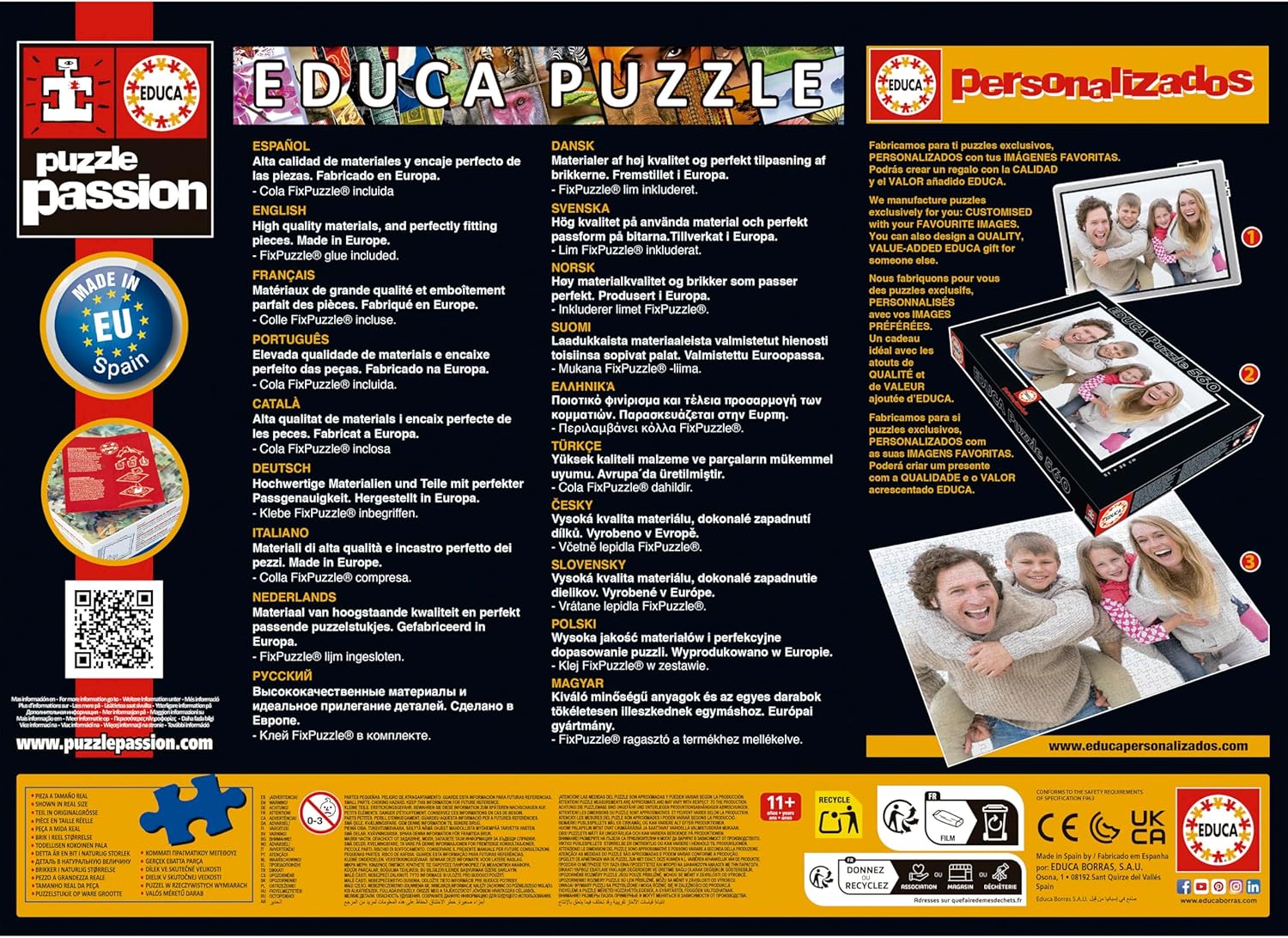 Juegos De Mesa Educa 2 Puzzles 500 Piezas Disney Stitch multicolor para niños