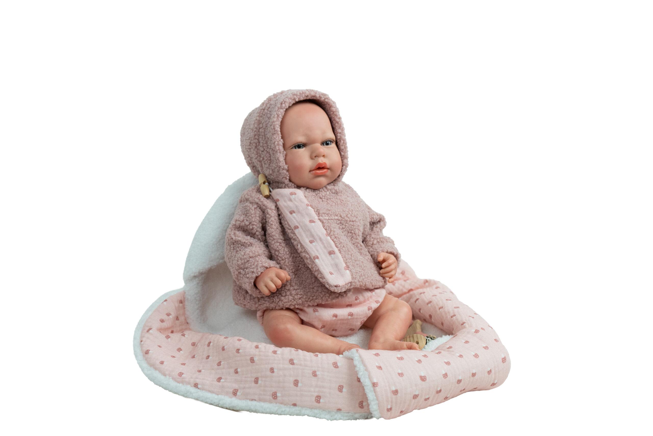 Muñecas Y Peluches Muñecas Arias Reborn Arias 40 Cm Luna Rosa C/Manta Nid rosa para niños