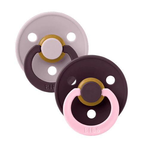 Lactancia Bibs Pack 2 Chupetes Bibs Studio Colour Fusion Round Dusty Lilac Plum Mix lila para bebe