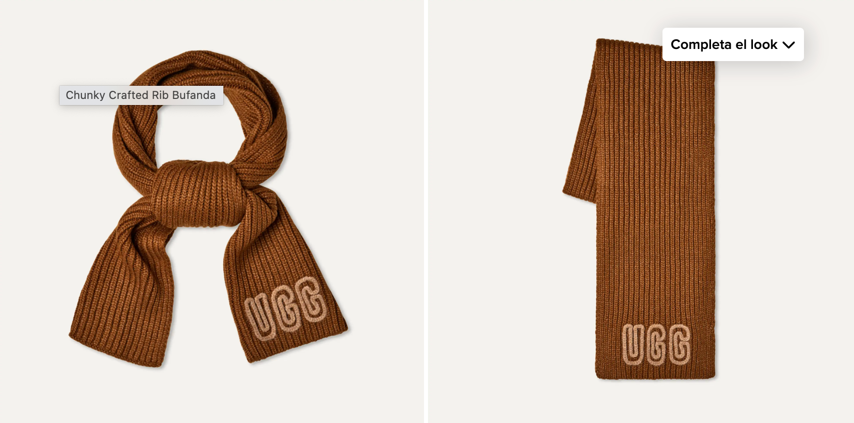 Pañuelos Y Bufandas Ugg Chunky Crafted camel para mujer