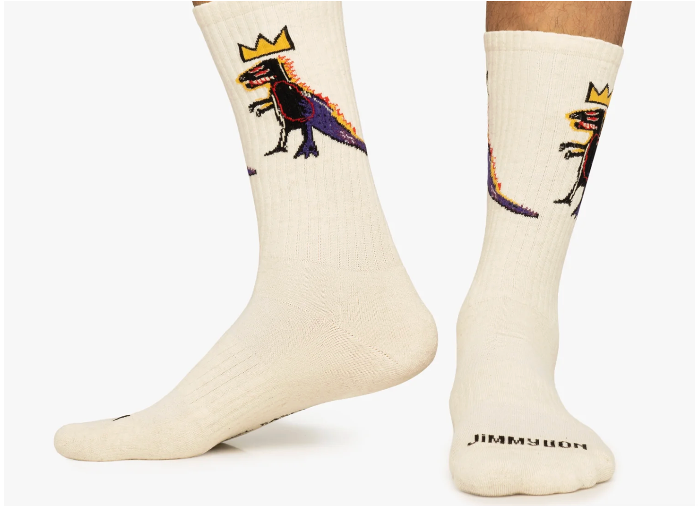 Calcetines Jimmy Lion Athletic Basquiat Pez Dispenser beige para unisex