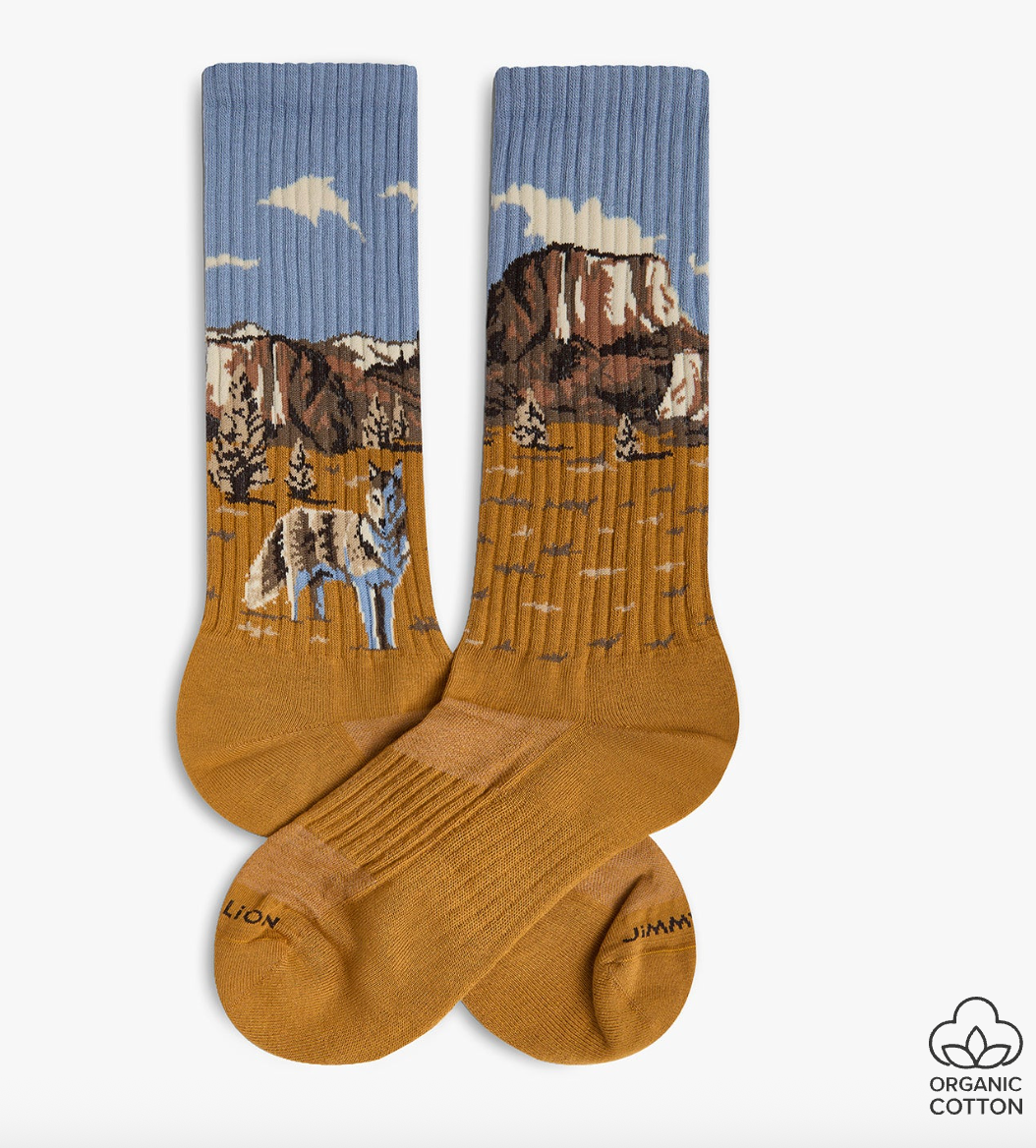 Calcetines Jimmy Lion Athletic Wolf Trail ochre para unisex