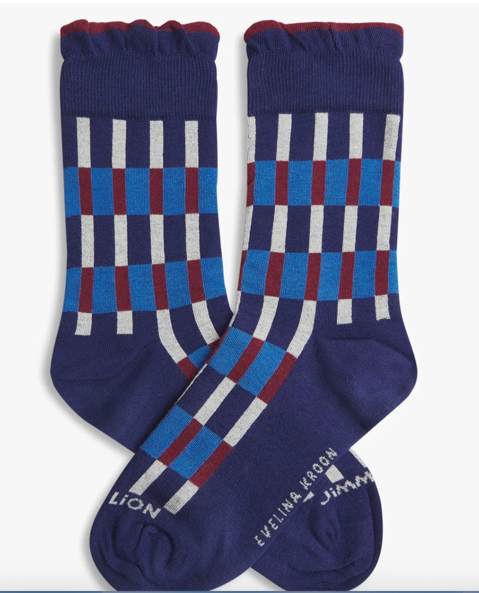 Calcetines Jimmy Lion Evelina Kroon Pattern 3 azul para unisex