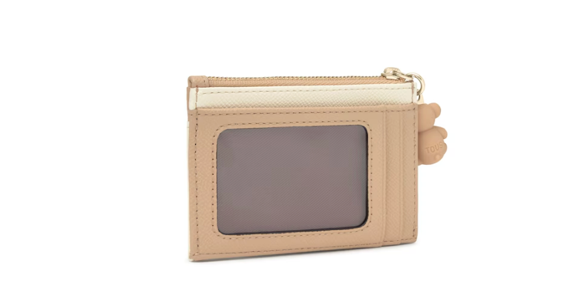 Carteras Y Monederos Tous Tarj Audree Saffiano beige para mujer