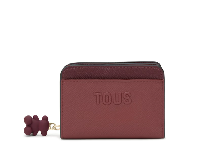 Carteras Y Monederos Tous Audree Saffiano burdeos para mujer