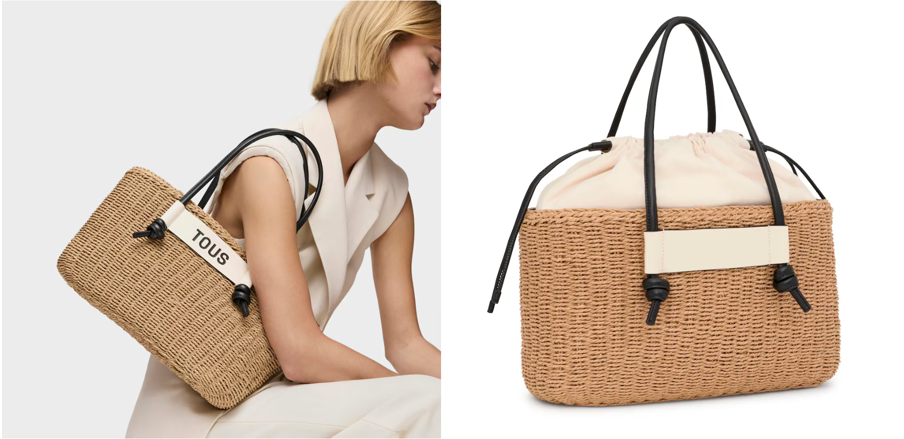 Bolsos Y Mochilas Tous Capazo Scoubidou Natural beige para mujer