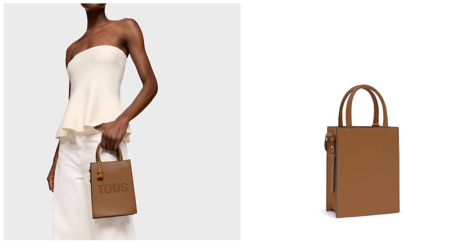 Bolsos Y Mochilas Tous Mini Pop Brenda camel para mujer