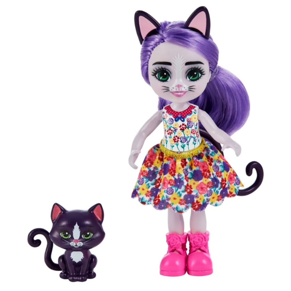 Muñecas Y Peluches Mattel Games Enchantimals-Muñeca Cabery Cat & Pawla multicolor para niños