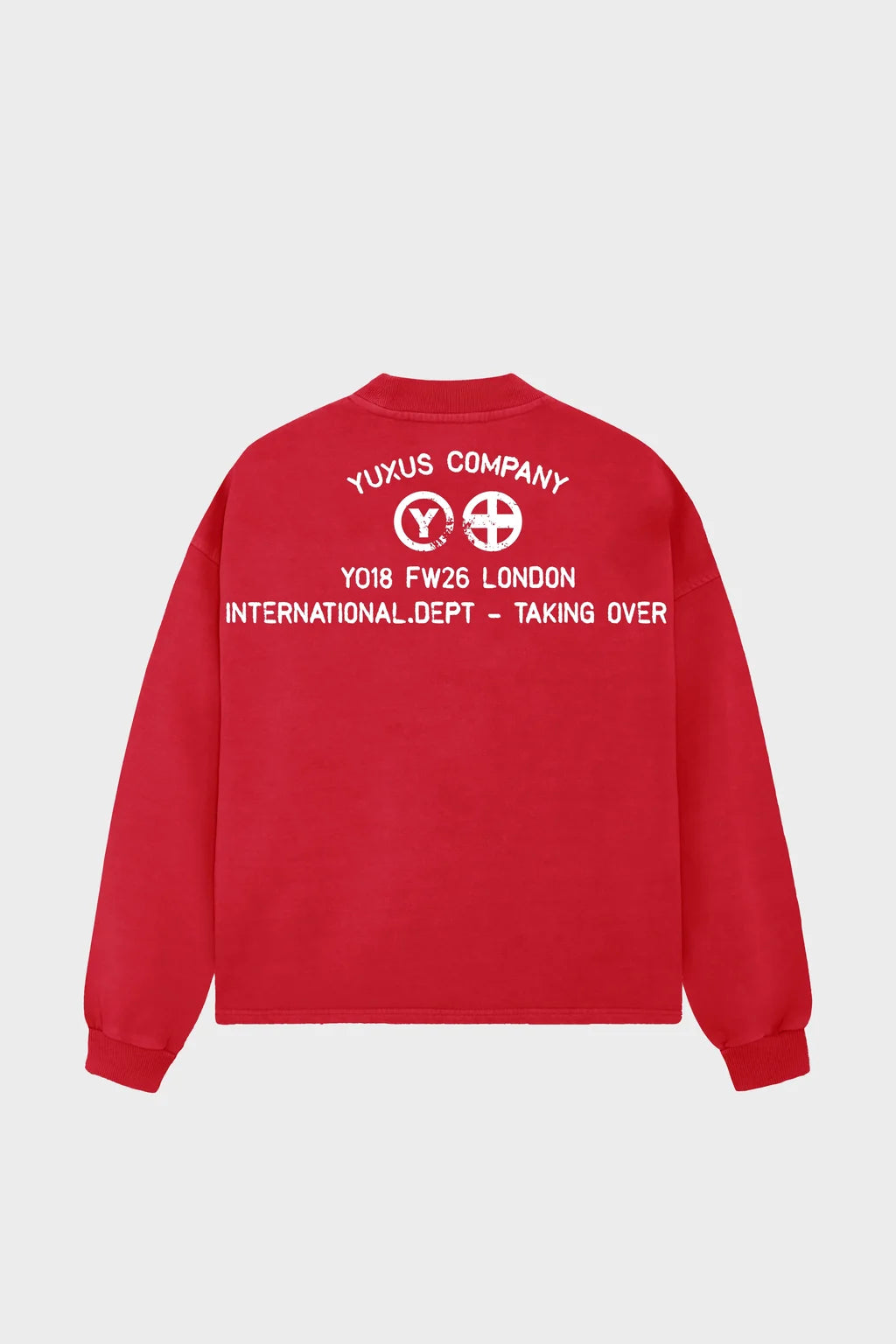 Sudadera Yuxus Fined Crewneck rojo para hombre