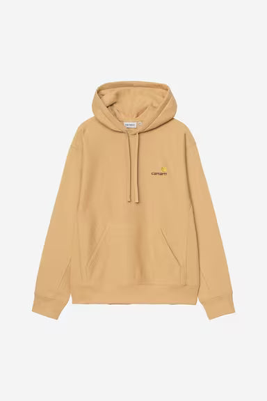 Sudadera Carhartt Hooded American Script beige para hombre