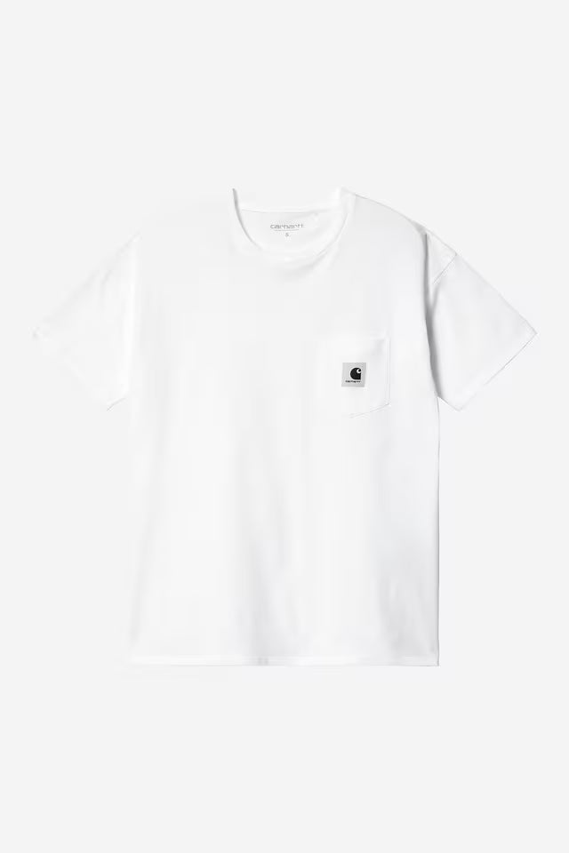 Camiseta Carhartt W S/S Pocket blanco para mujer