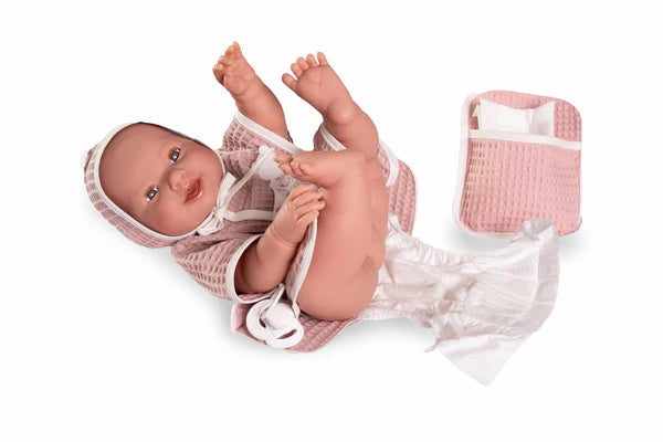 Muñecas Y Peluches Muñecas Antonio Juan Recien Nacida Mia Hace Pipi Capa Baño rosa para niños