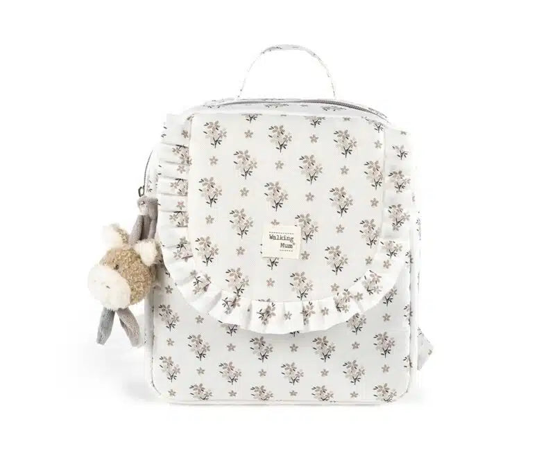 Paseo Walking Mum Mochila Infantil Botton Flores beige para bebe