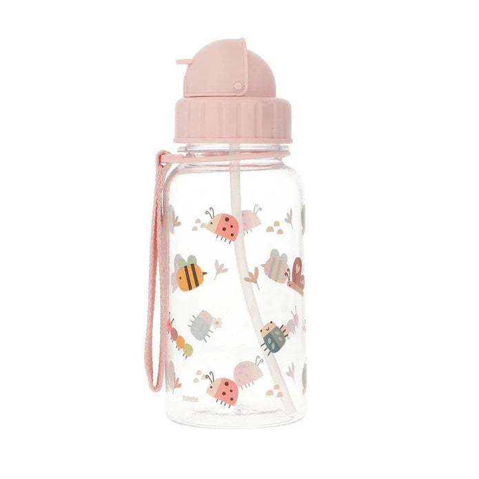 Para Comer Tutete Botella De Plástico Con Pajita Bugs rosa para bebe