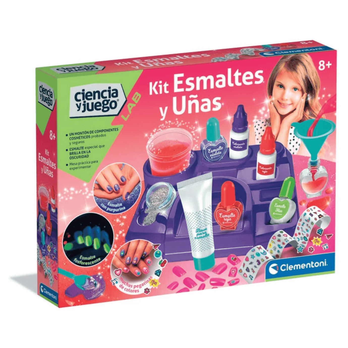 Juegos De Mesa Clementoni Ciencia Y Juego - Kit Esmaltes Y Uñas multicolor para niños