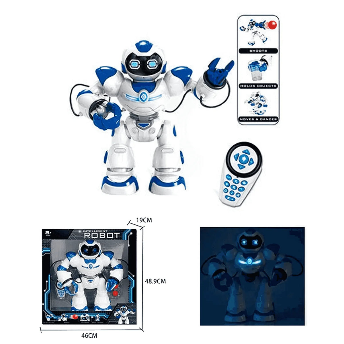 Figuras Y Minimundos Toy Planet Robot Radio Control blanco para niños