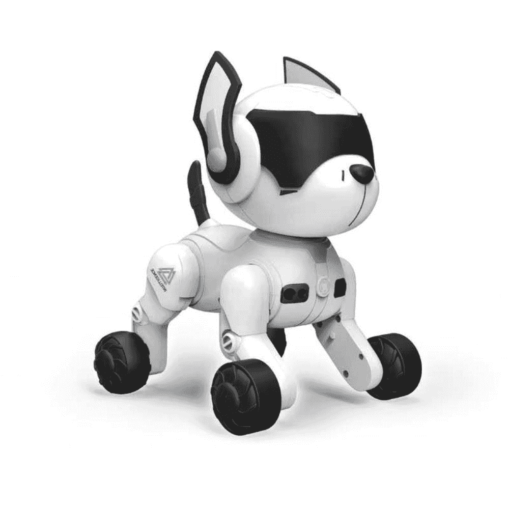 Figuras Y Minimundos Toy Planet Perro Robot Radio Control blanco para niños