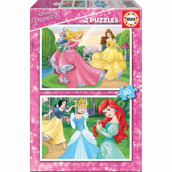Construcciones Y Puzzles Educa Disney Princess 2 Puzzles 48 Piezas 28X20 Cm multicolor para niños
