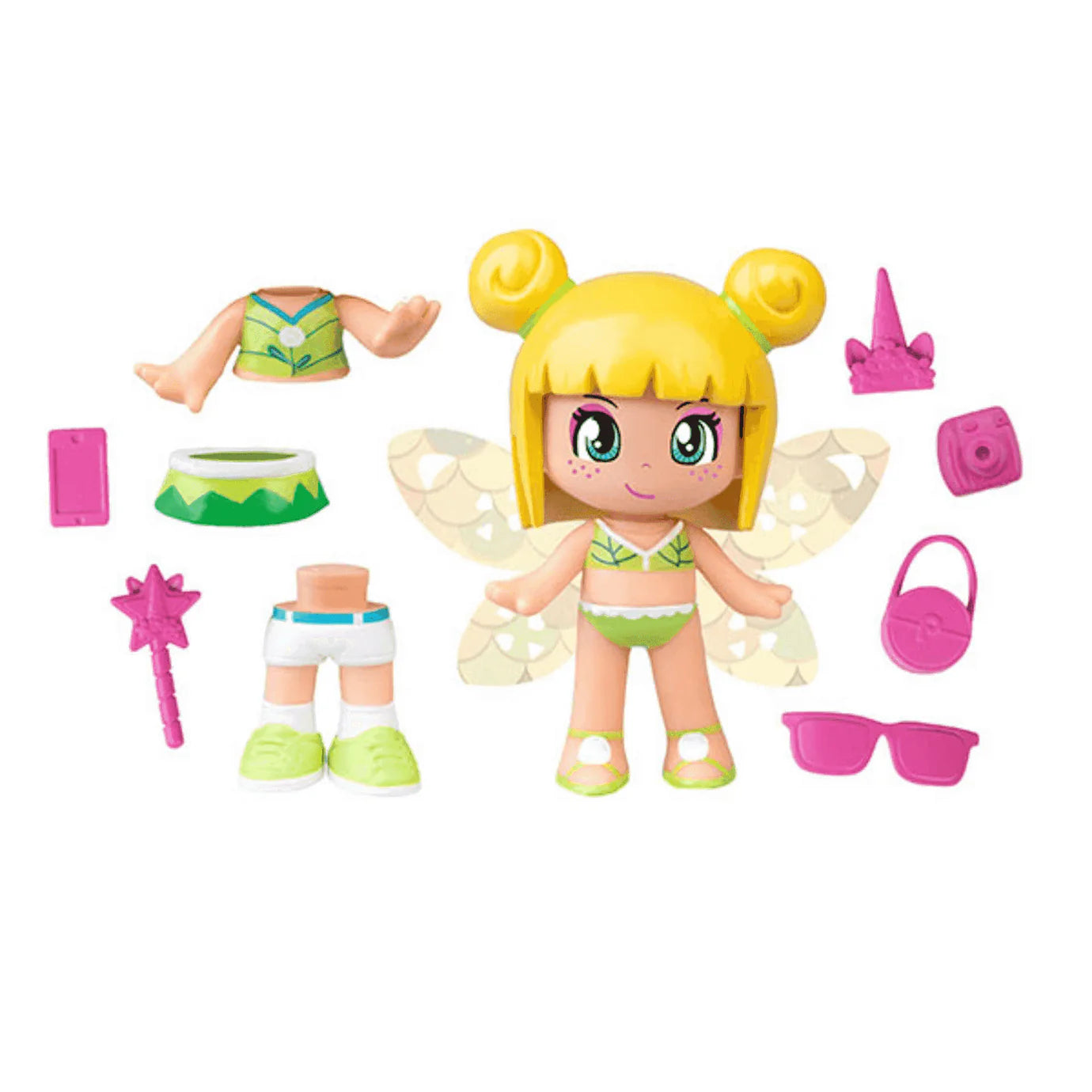 Figuras Y Minimundos Famosa Pinypon Hada Mágica Con Alas Reversibles Y Accesorios multicolor para niños