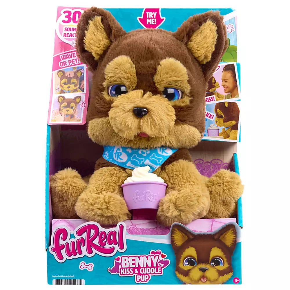 Muñecas Y Peluches Toy Planet Furreal Benny The Kiss & Cuddle Pup marrón para niños