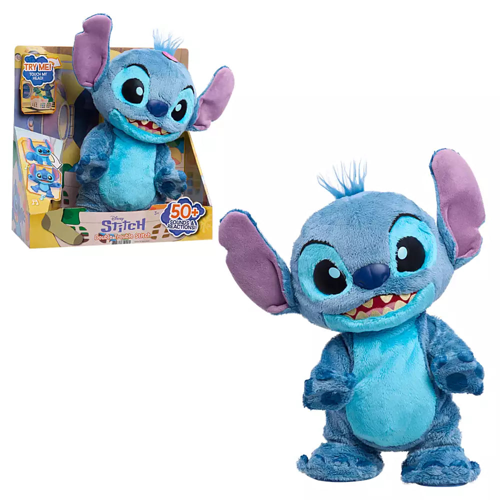 Muñecas Y Peluches Toy Planet Stitch Peluche Interac Trouble Feature azul para niños