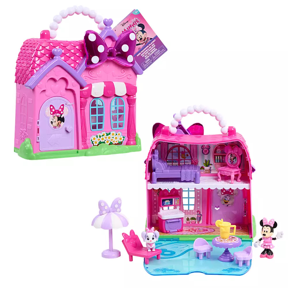 Figuras Y Minimundos Toy Planet Minnie Mini Mansion Playset rosa para niños