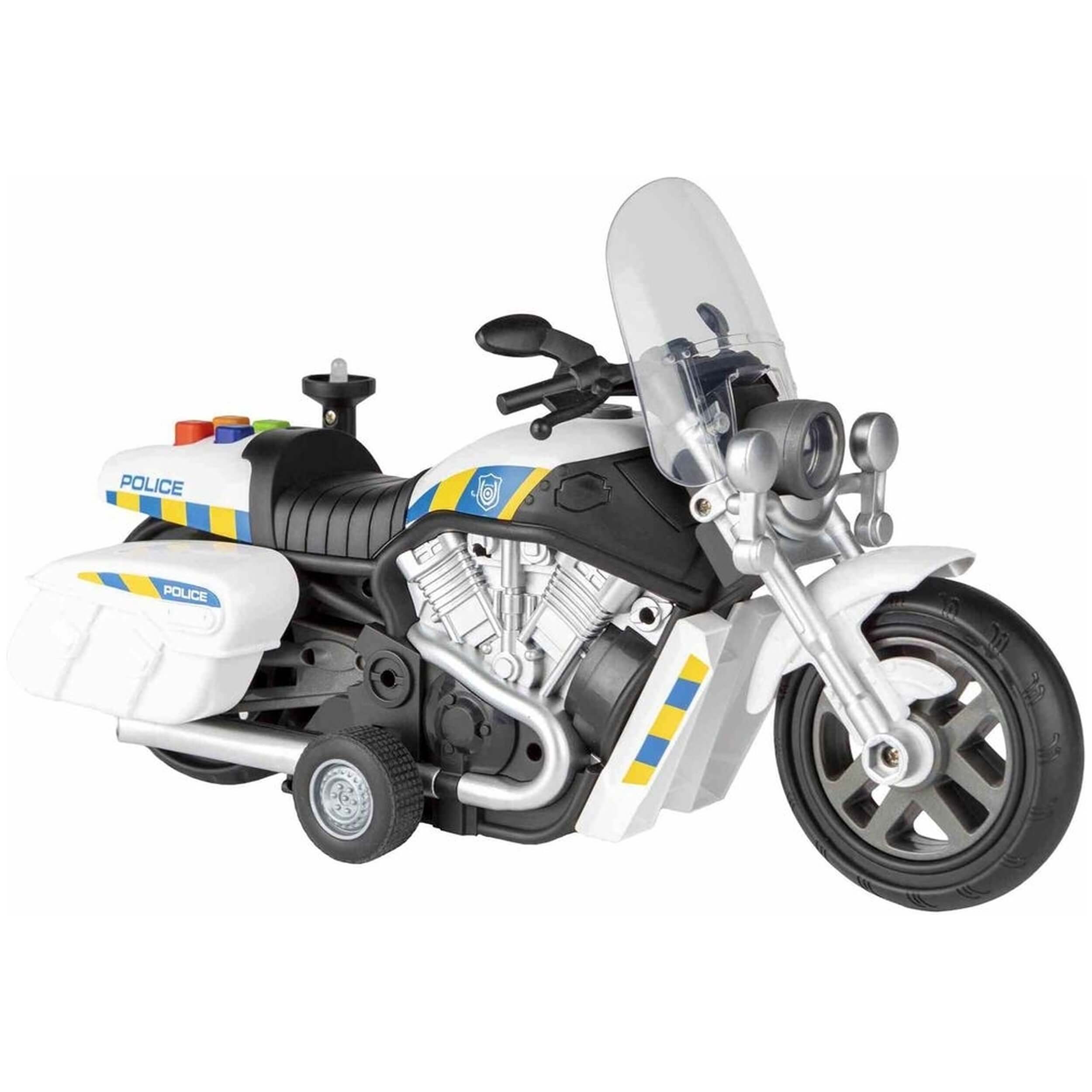 Juego Clásico Para Niños De 3 + Años Toy Planet Motor Planet Moto De Policía Con Luz Y Sonido