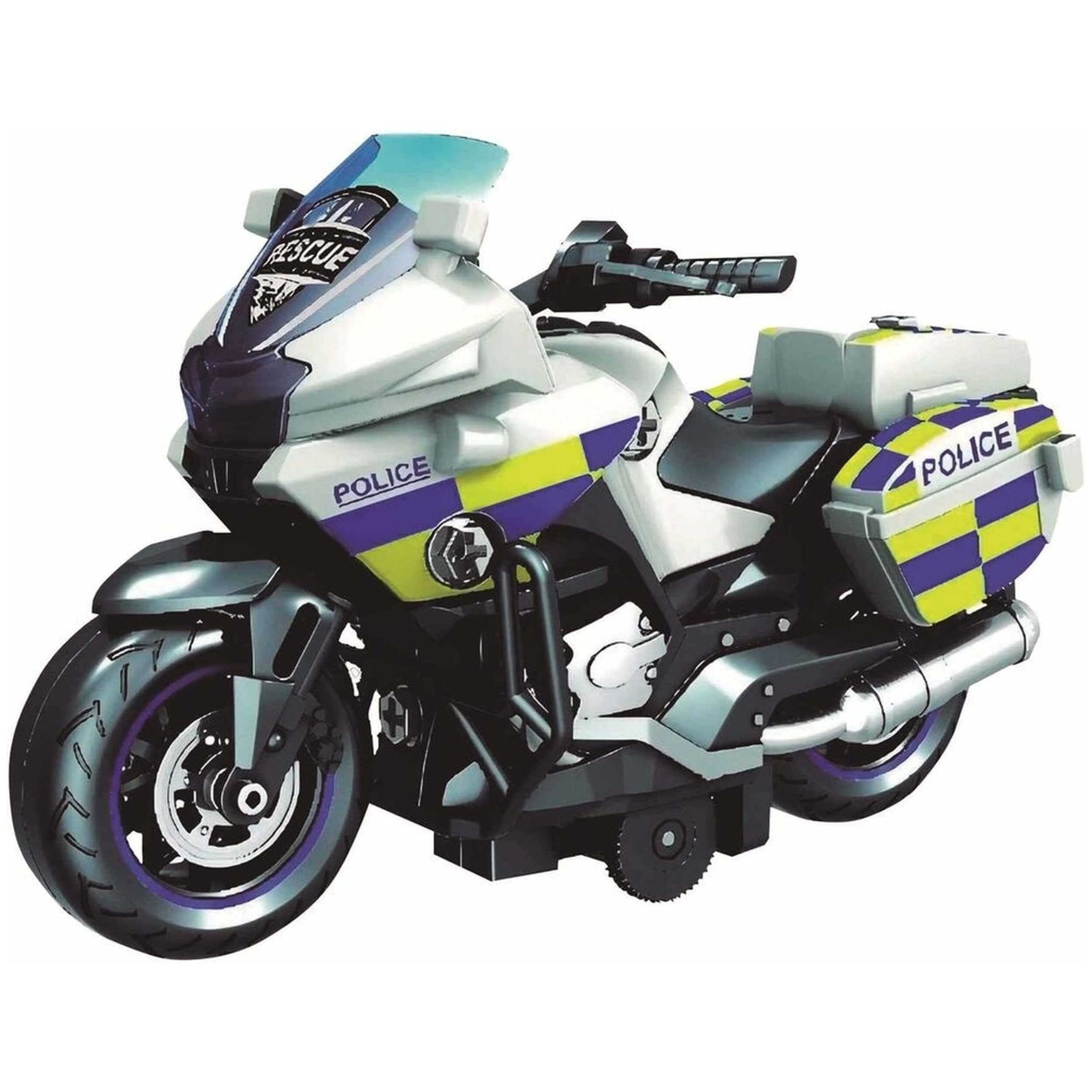 Juego Clásico Para Niños De 3 + Años Toy Planet Motor Planet Moto De Policía Con Luz Y Sonido