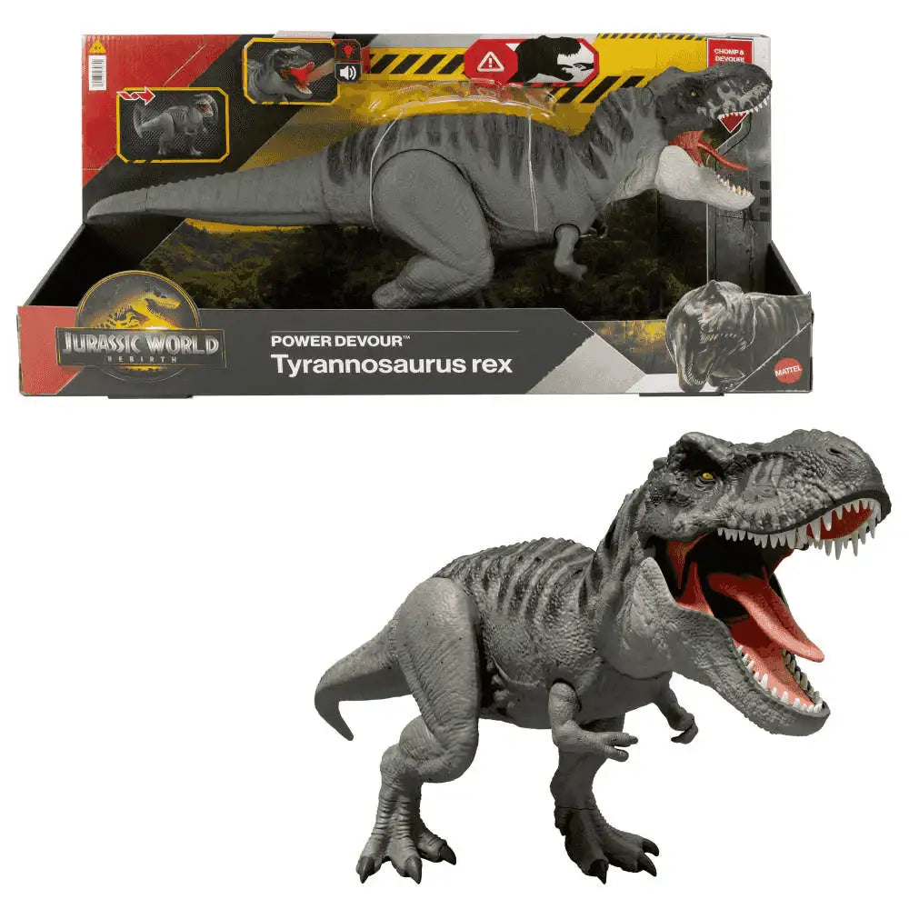 Figuras Y Minimundos Mattel Games Jurassic World-Poder Devorador Tyrannosaurus Re verde para niños