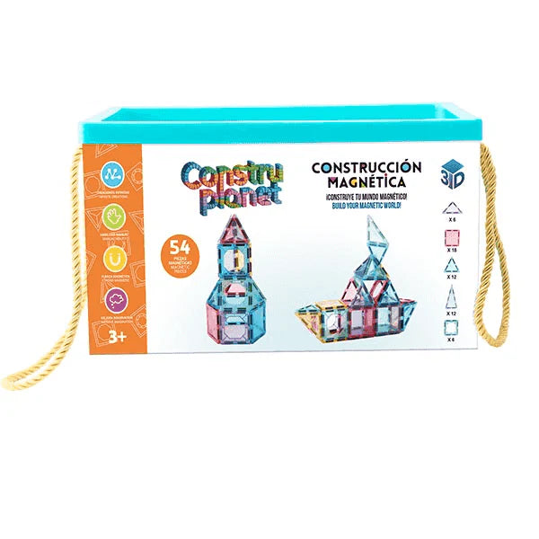 Construcciones Y Puzzles Toy Planet Caja Magneticos 54 Pcs multicolor para niños