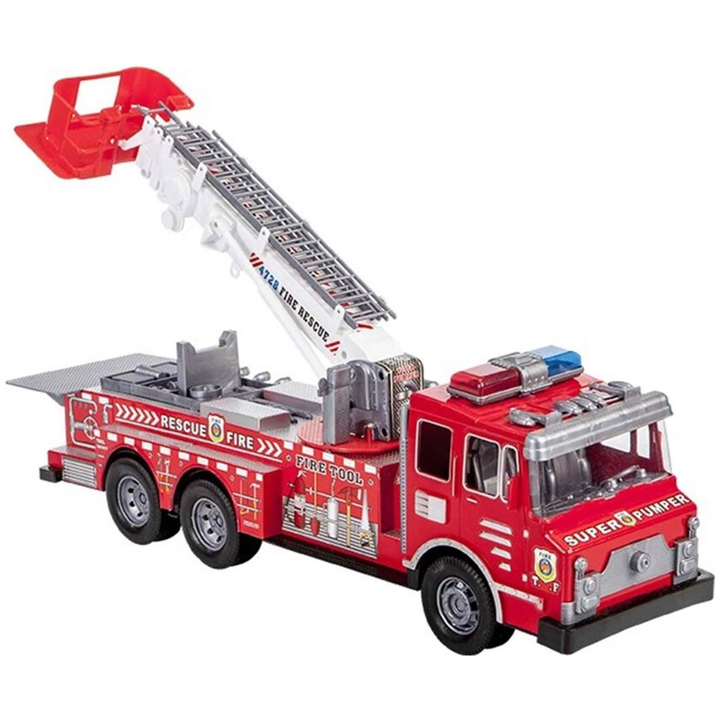Juego Clásico Para Niños De 3 + Años Toy Planet Set Vehículos Brigada De Bomberos,Incluye Casco