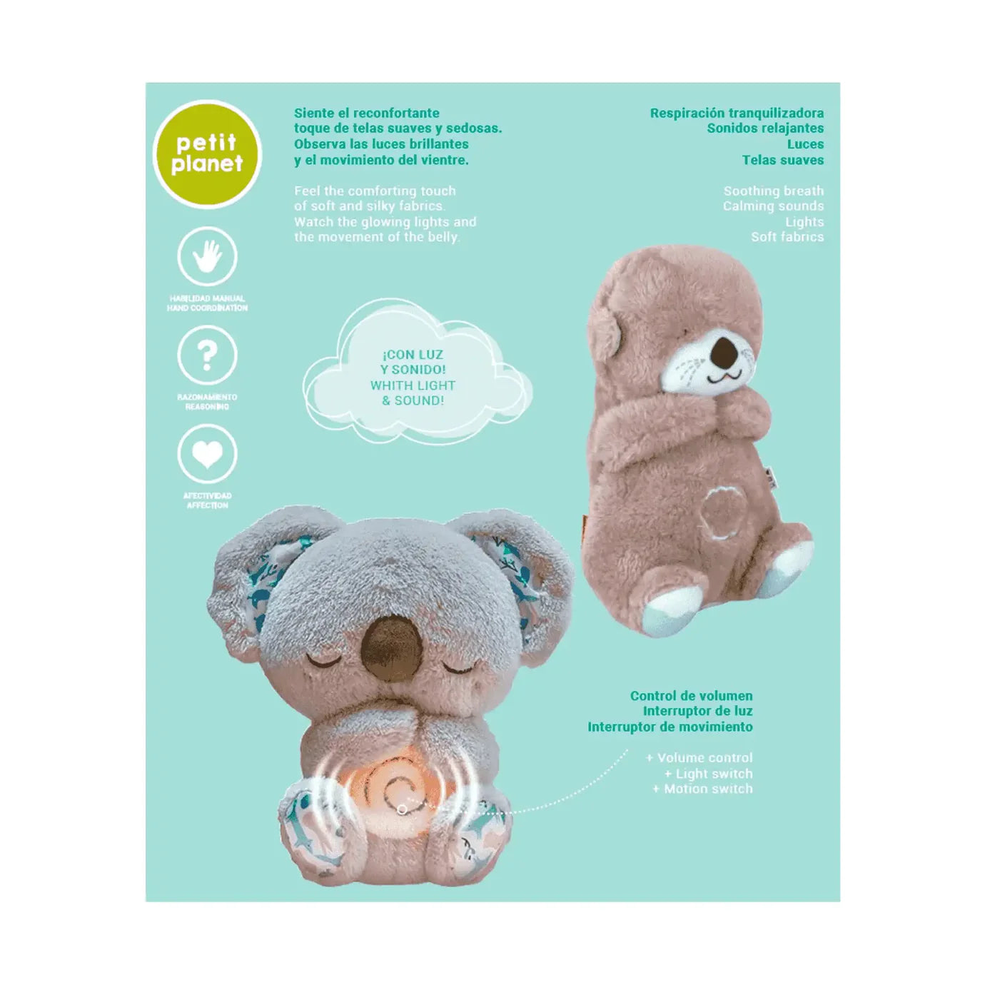 Primera Infancia Toy Planet Petit Planet - Amiguitos Dormiditos Con Luz Y Sonido Modelos Surtidos multicolor para niños