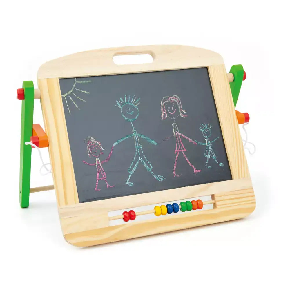 Juegos De Mesa Toy Planet 2 En 1 Pizarra Caballete multicolor para unisex