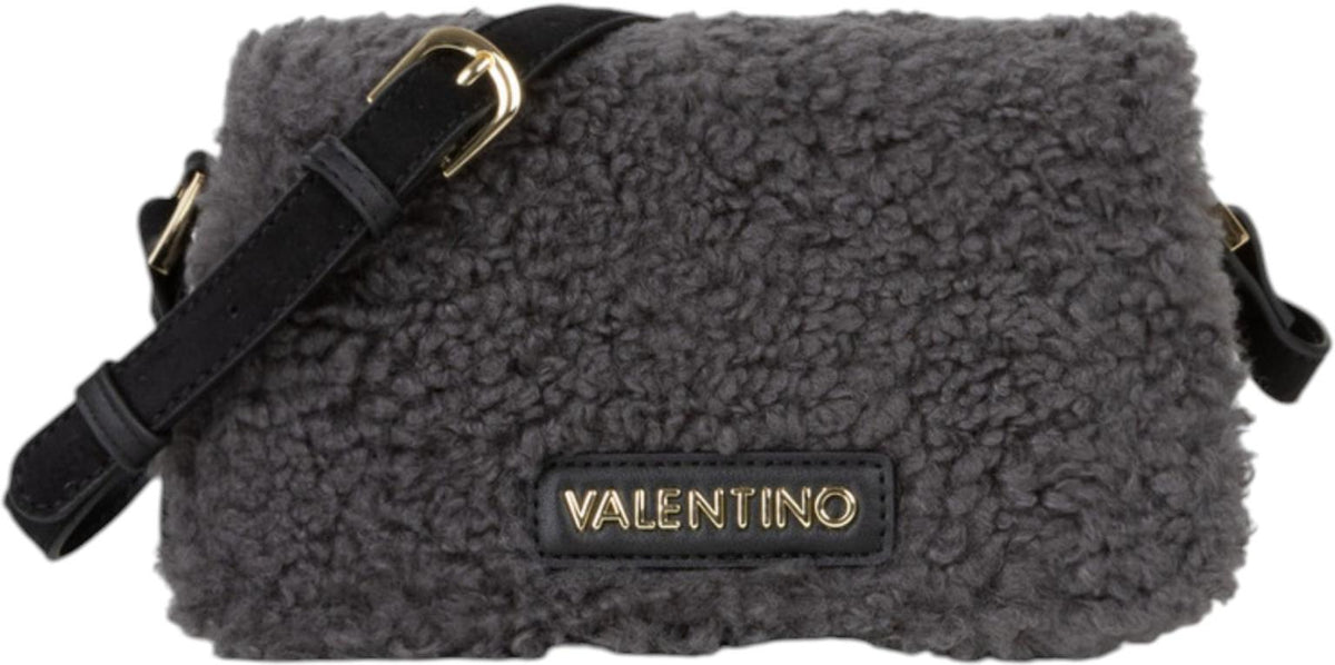 Bolsos Y Mochilas Valentino Iceland Teddy Negro Con Solapa gris para mujer