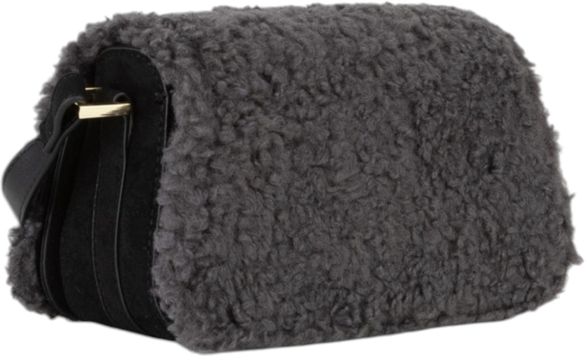 Bolsos Y Mochilas Valentino Iceland Teddy Negro Con Solapa gris para mujer