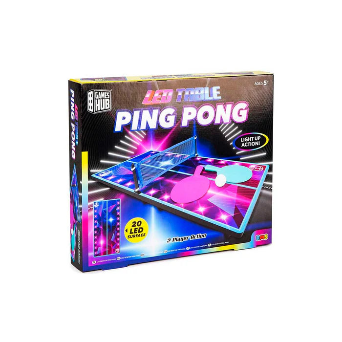 Juegos De Mesa Valuvi Games Hub - Mesa Ping Pong Con Luces Led multicolor para niños