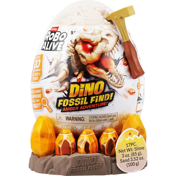 Figuras Y Minimundos Zuru Zuru Robo Alive-Dino Fossil Find! Aventura En Ámbar Más De 20 Sorpresas Por Descubrir multicolor para niños