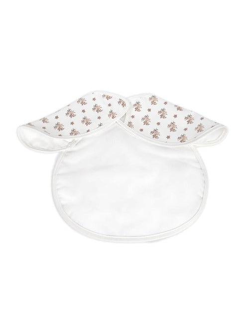 Para Comer Walking Mum Babero Con Depósito Botton Flores beige para bebe