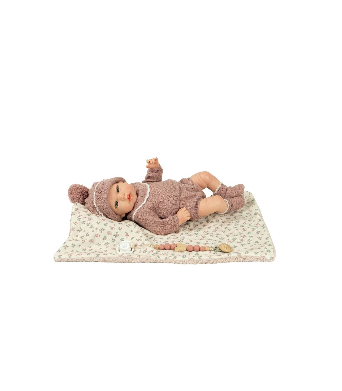 Muñecas Y Peluches Muñecas Arias Reborn Arias 40Cm Greta Rosa Con Manta multicolor para niños