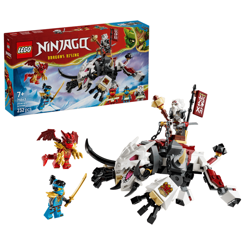 Construcciones Y Puzzles Lego Lego Ninjago - Zilvar Y Bestia Dragón Grimtack multicolor para niños